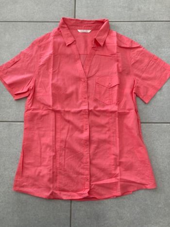 Chemise MC rose T.38