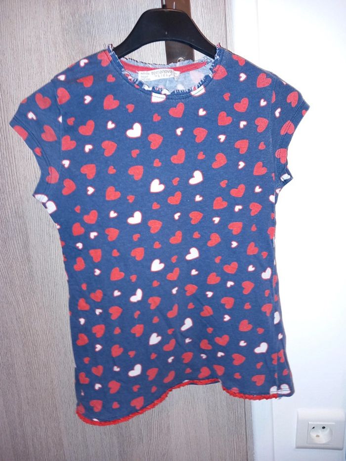 Tee-shirt petits cœurs 10-11ans