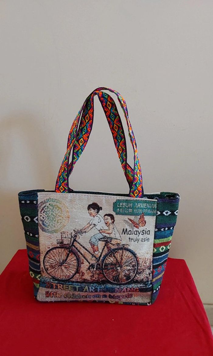 Joli sac vintage neuf en tapisserie - photo numéro 3