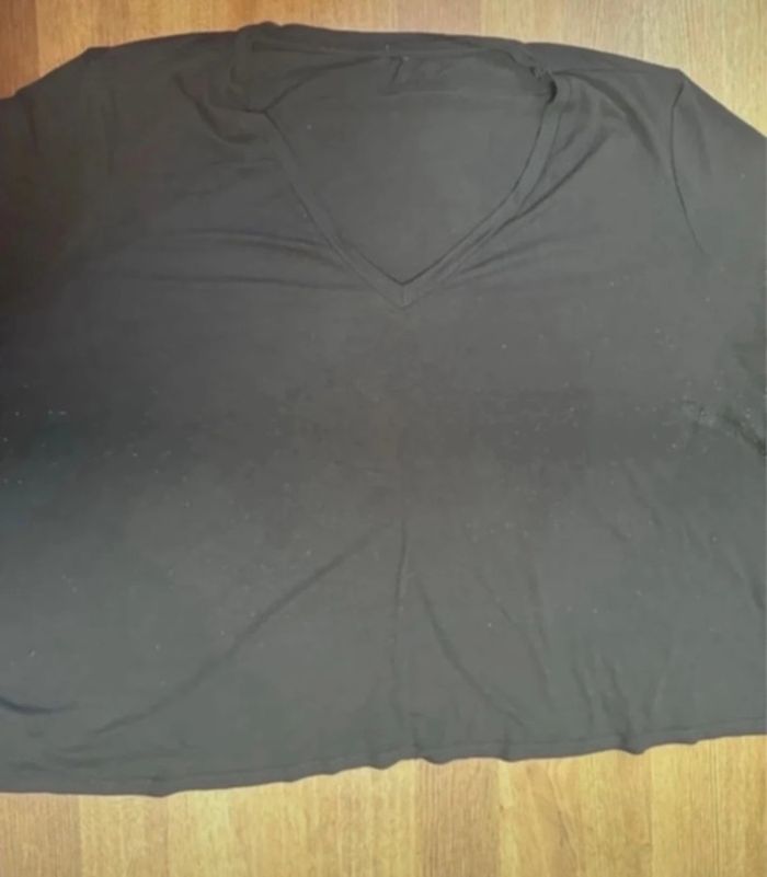 T-shirt manche longue noir h&m 4xl - photo numéro 2