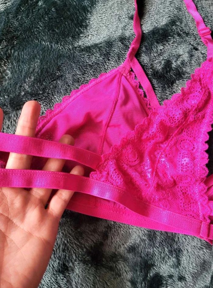 Soutient gorge  sexy sans armature  violet fushia XL - photo numéro 4