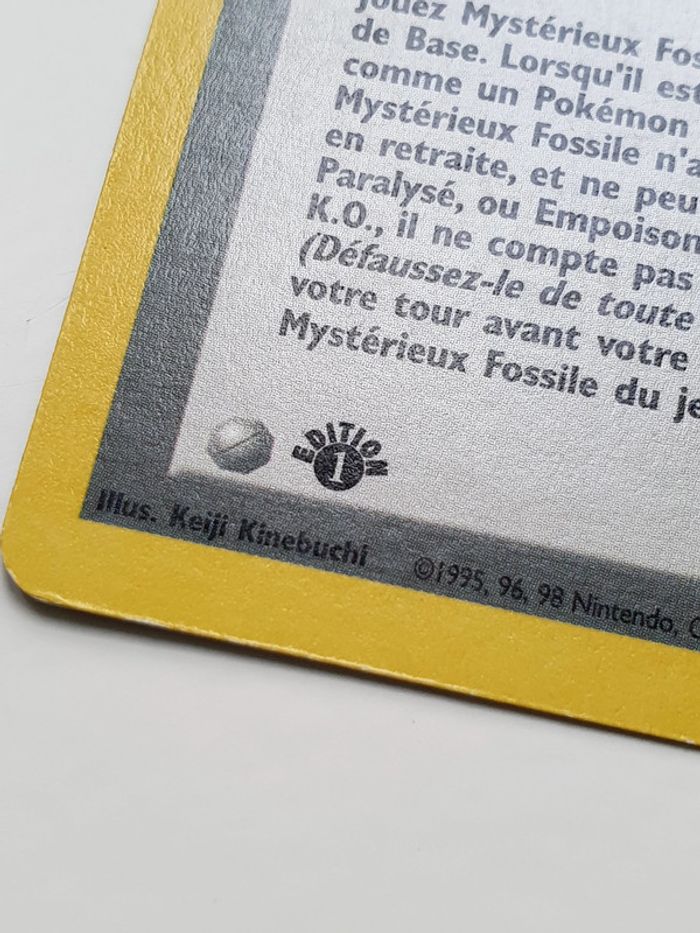 62/62 Mystérieux Fossile édition 1 Carte Pokémon Wizards Fossile Pokémon Beebs