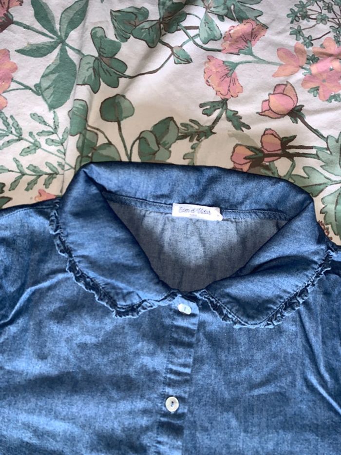 Magnifique chemise en jeans fille Éden et Victor - photo numéro 3