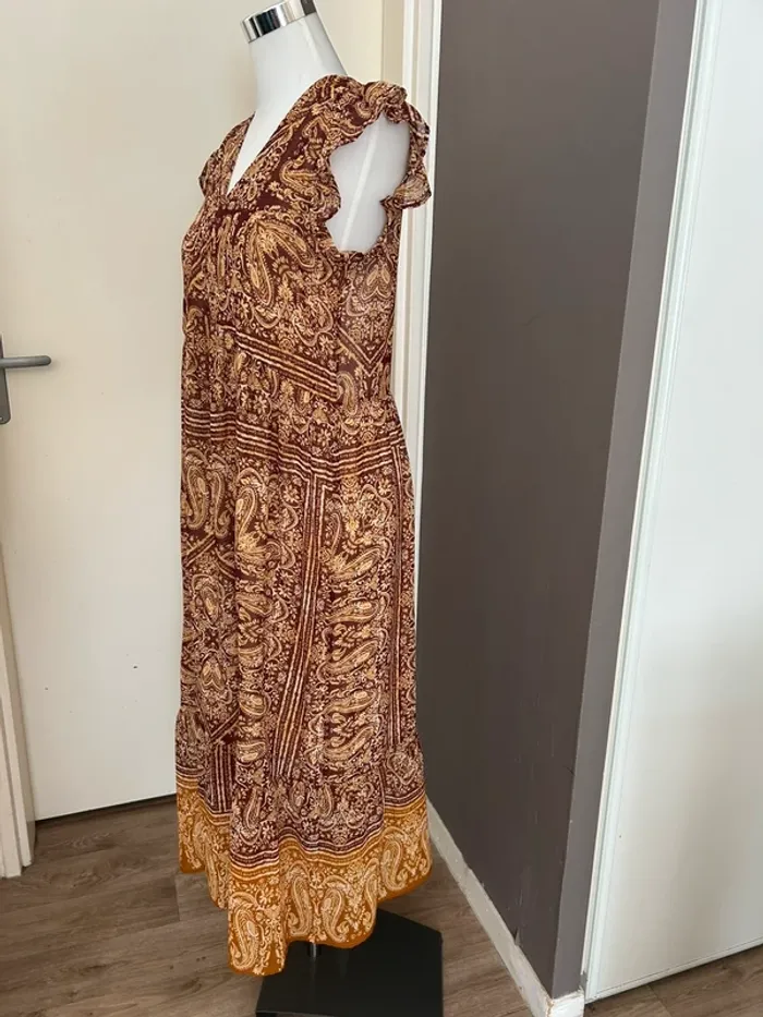 La fée maraboutée robe longue été imprimée cachemire femme, taille M - photo numéro 6
