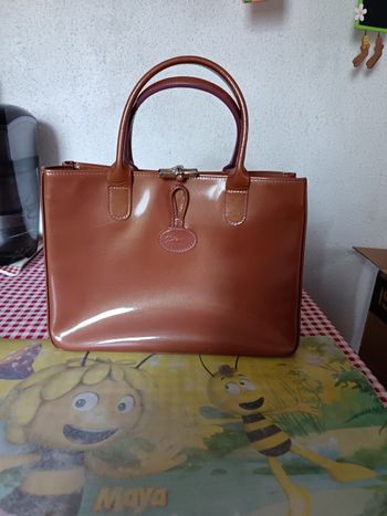 Sac Longchamp roseau vernis