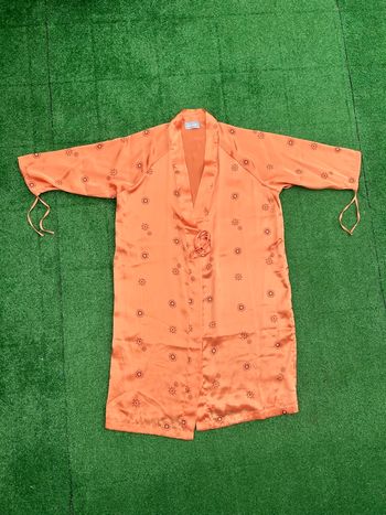 Kimono d’intérieur Etam orange étoiles taille unique avec ceinture