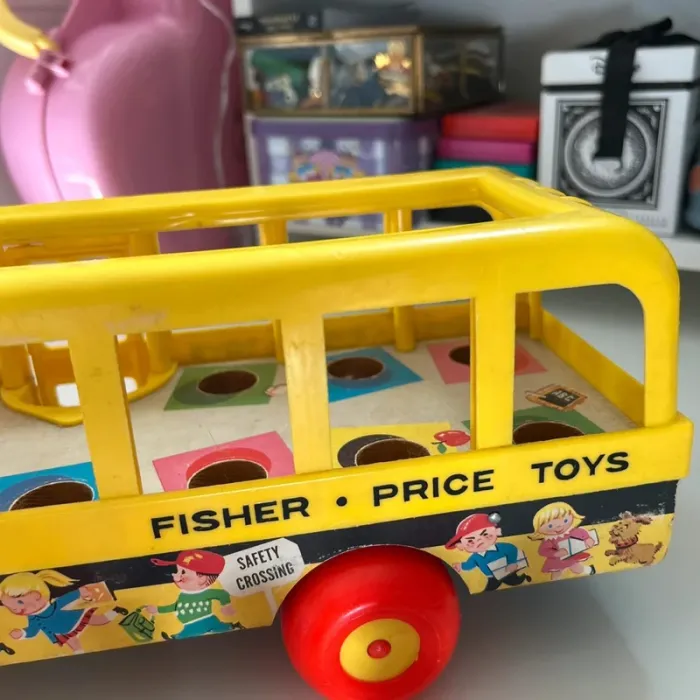 School bus fisher price vintage complet - photo numéro 6