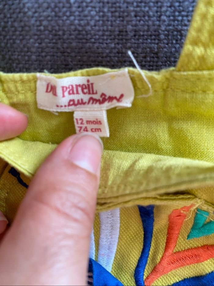 Salopette courte vert anis DPAM - photo numéro 3
