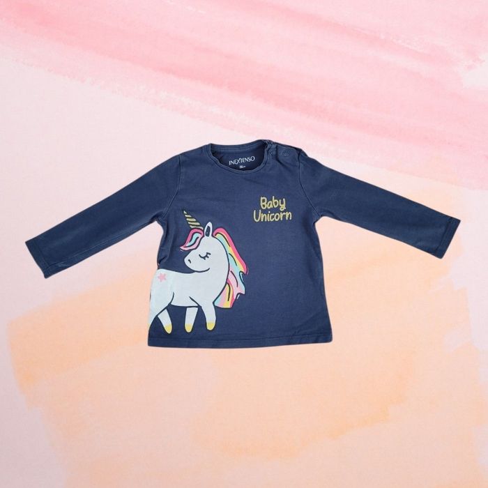 T-shirt licorne InExtenso 24 mois - photo numéro 2