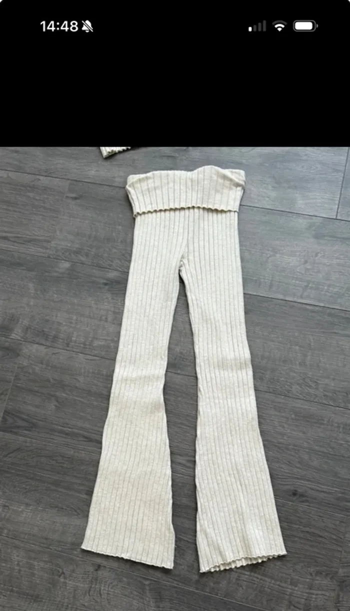 Ensemble beige top court et pantalon flare 8/9 ans H&M - photo numéro 13