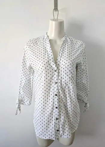 Chemisier à pois en coton - Zara - taille XS
