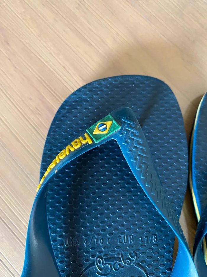 Tongs Havaianas baby bleue taille 25 / 26 - photo numéro 11