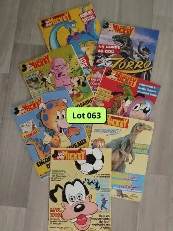 Lot Vintage 7 magazines Journal de Mickey année 1985 L063