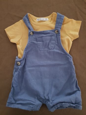 Ensemble taille 6 mois Salopette + polo