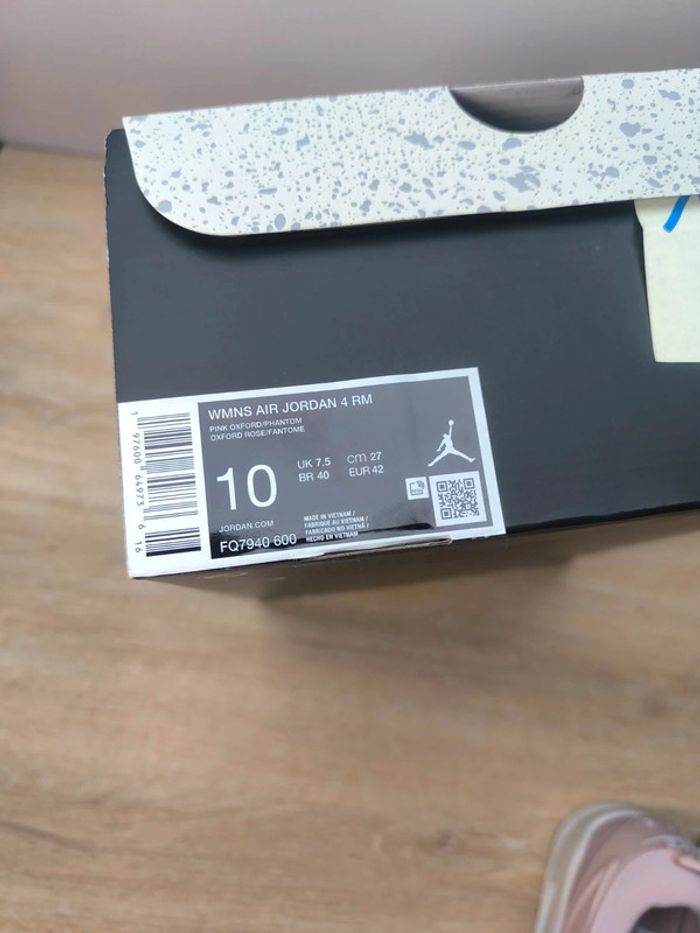 Baskets Jordan 4 RM Pink oxford rose pointure 42 neuves avec boîte - photo numéro 12