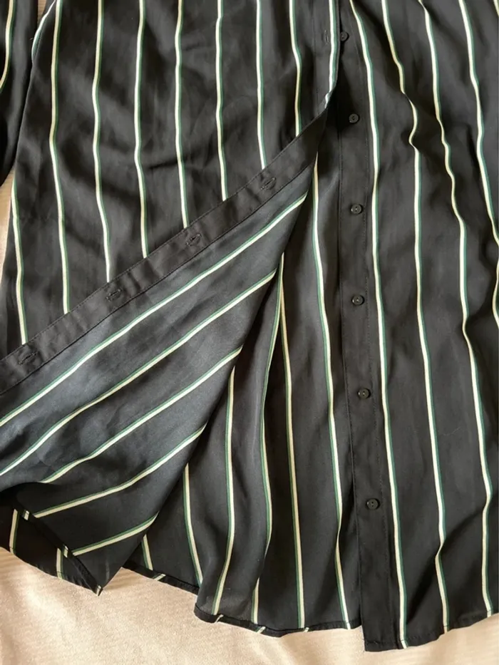 Robe chemise H&M noir vert blanc taille 40 - photo numéro 5