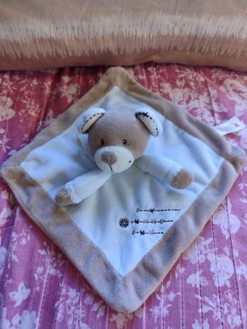 Doudou ours bleu nicotoy