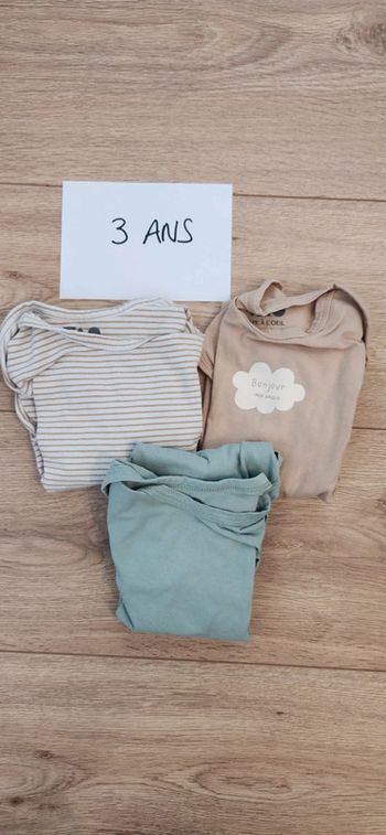 Lot de 3 bodys manches longues
