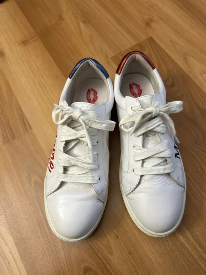 Baskets a lacets en cuir Madame Monsieur Bons baisers de Paname 38 - photo numéro 5