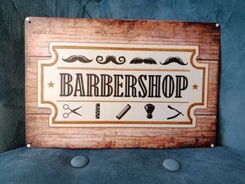 Plaque métal Barber shop neuve 20x30cm