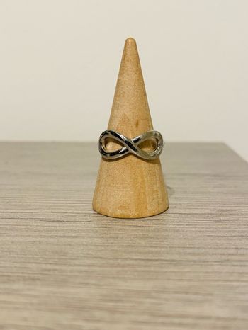 Bague ajustable argenté amour infini acier inoxydable