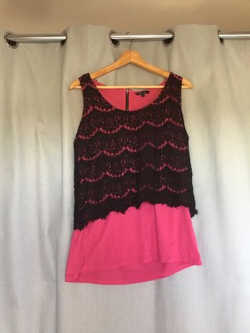 Débardeur rose et noir