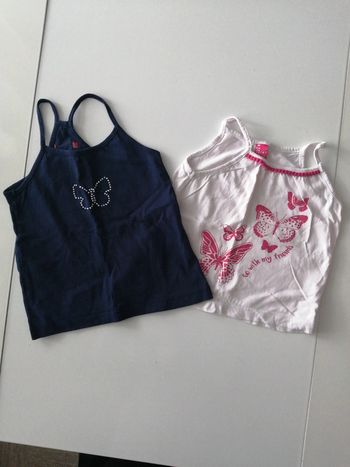 Lot de 2 débardeurs fille 4 ans