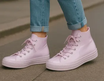 Converse Chuck Taylor All Star montantes – Vernis rose lilas– Taille 38
