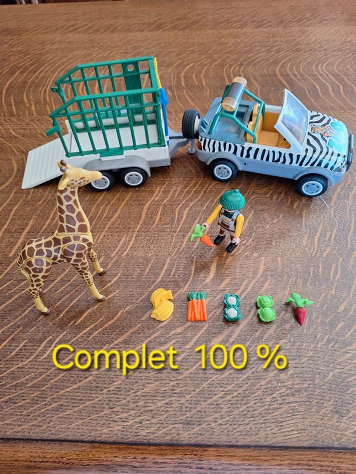 Playmobil jeep transport animaux 4855