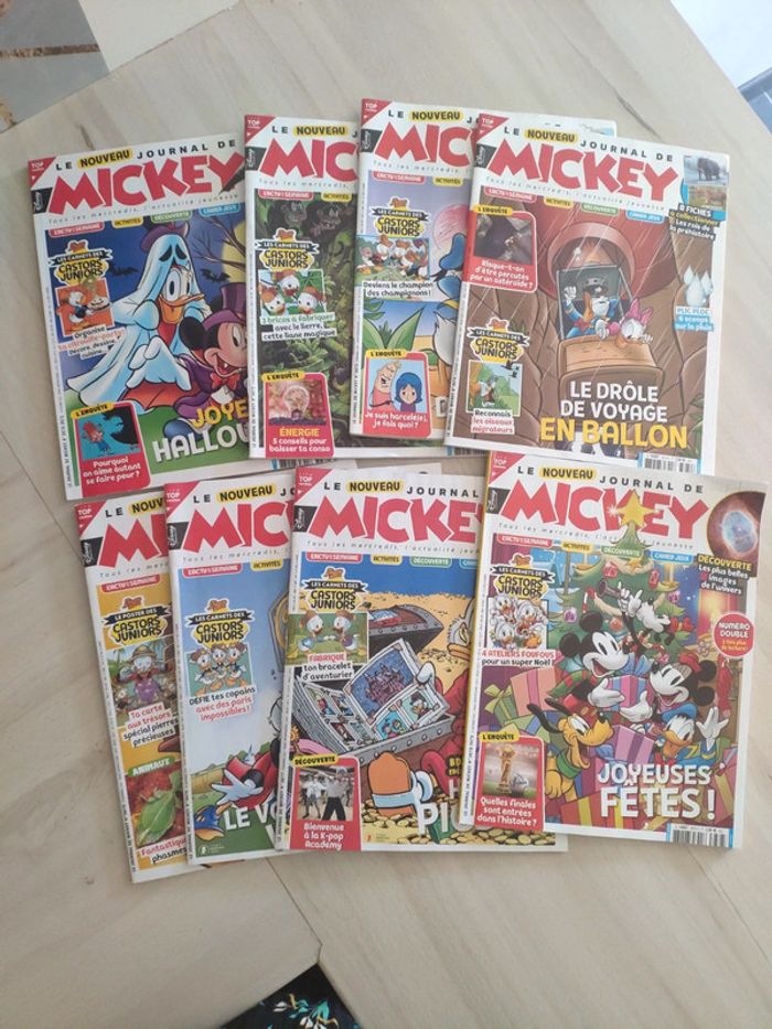 Lot de 9 nouveau journal de Mickey du 3670 au 3678