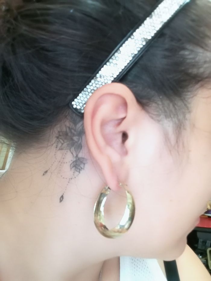 Orecchini cerchio argento dorato color oro giallo, placcato 18 kt? Stile gitana - photo numéro 9