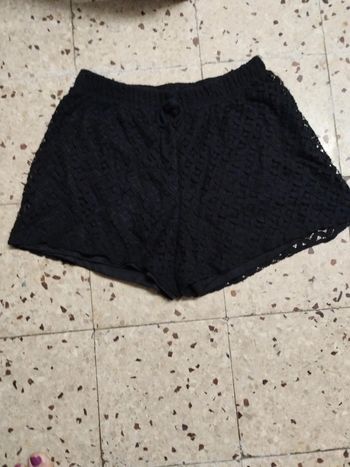 Short noir dentelle