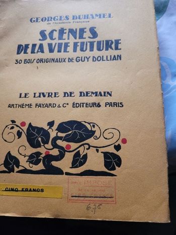 Scènes de la vie future le livre de demain
