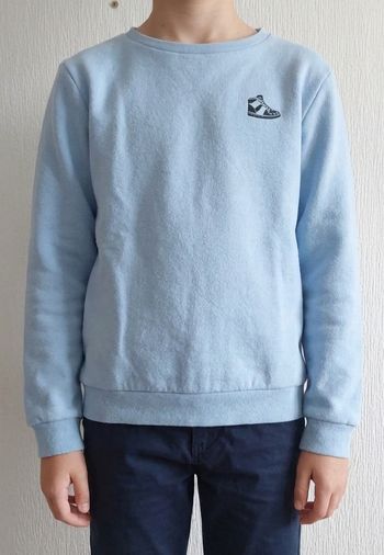 Sweat bleu ciel Kiabi - Motif Basket - 10 ans (140 cm )