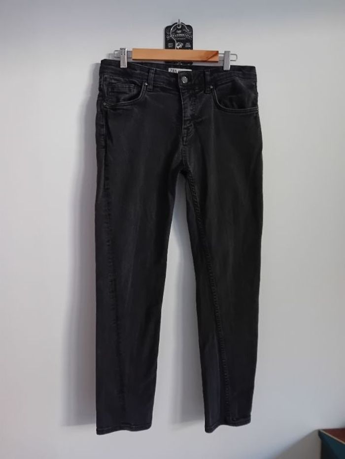 Jean twist gris Zara Denimwear Premium 1975 homme Taille 42