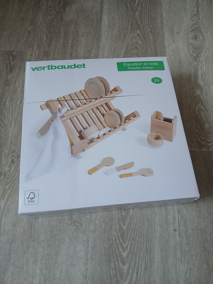 Jouet égouttoir vertbaudet neuf en bois - photo numéro 3