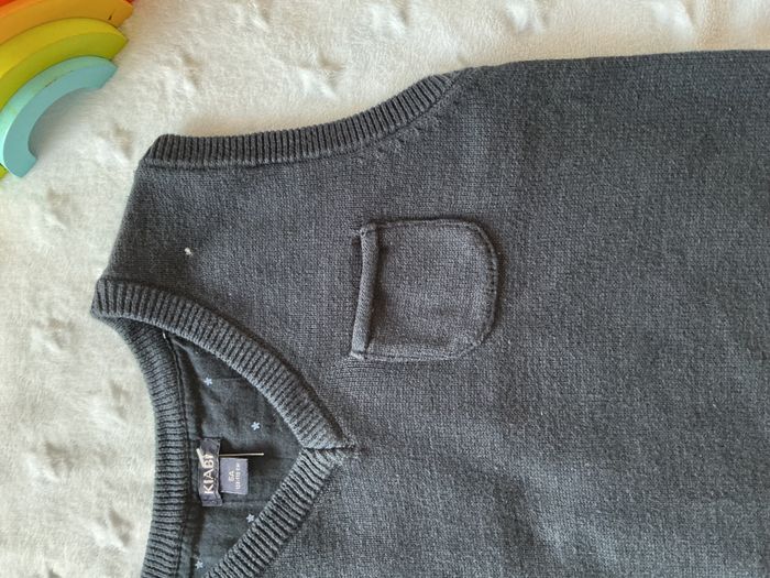 pull sans manches marine poche poitrine 5 ans kiabi - photo numéro 3