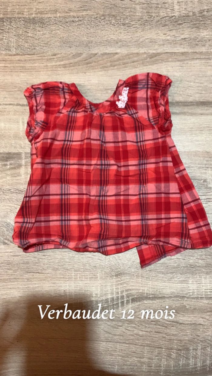 Chemisier manche courte fille