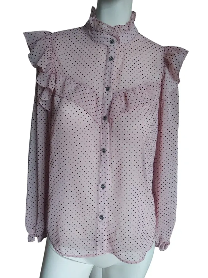 Chemisier chemise blouse romantique volant froufrou lolita Zara printemps