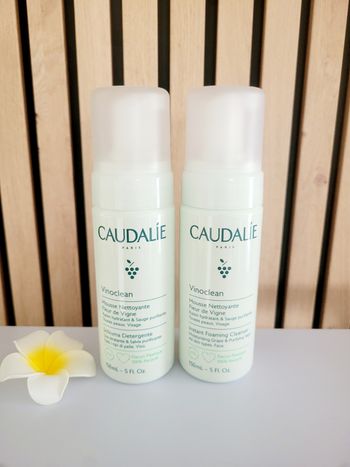 ☀️ Caudalie vinoclean mousse nettoyante fleur de vigne 200ml x2 