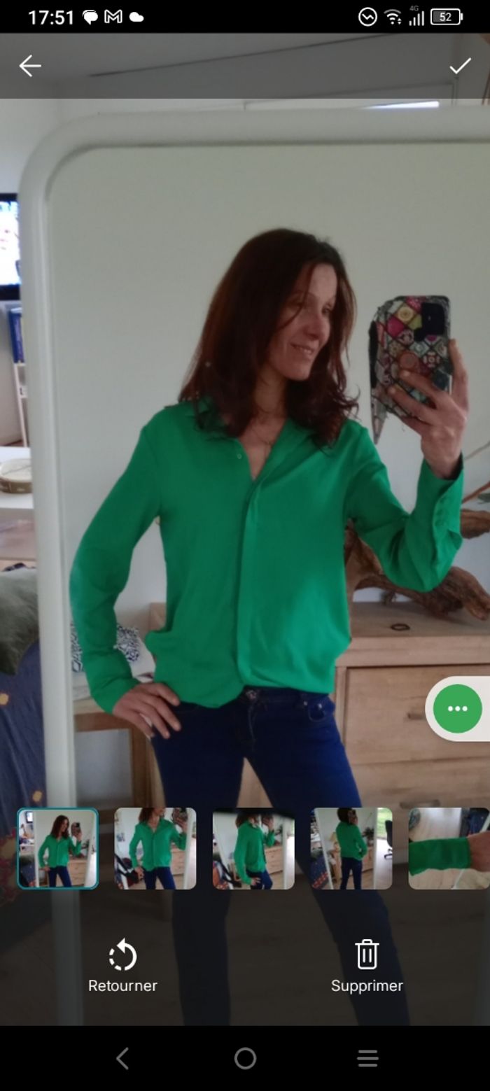 Chemise femme fluide s verte c77