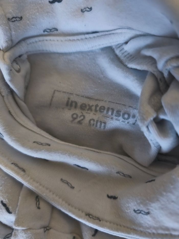 Body habillé noeud papillon et motifs moustaches - photo numéro 4