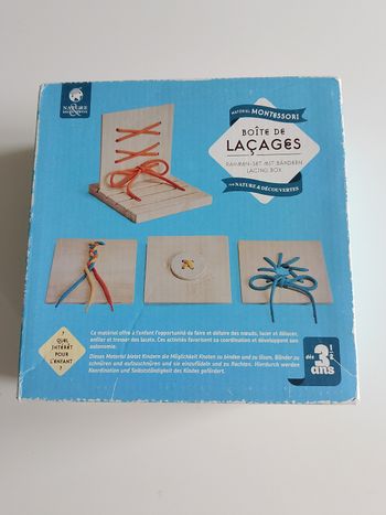 Boîte de laçage Montessori nature et découvertes complet 