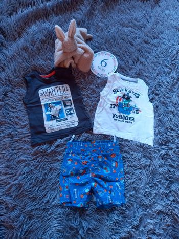 Ensemble été garçon thème pirate 6 mois