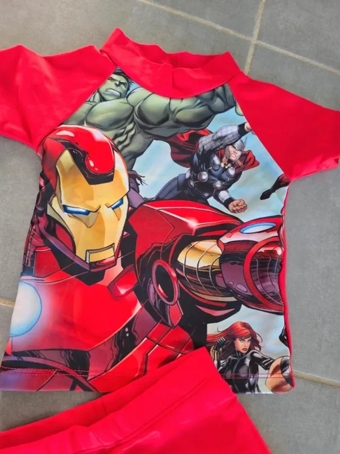 Maillot de bain 2 pièces iron man - photo numéro 2