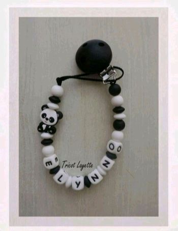Attache tétine panda
