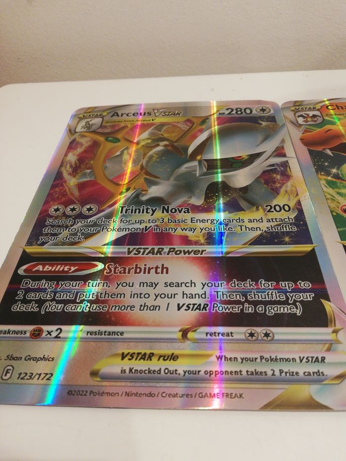 Grandes cartes pokémons Charizard Vstar , Arceus Vstar et Mega CAMÉRUPT EX - photo numéro 2