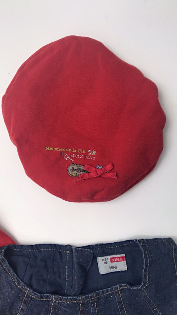 Robe boule Name it 2-3 ans (98) haut la compagnie des petits 2 ans et béret t.2 - photo numéro 4