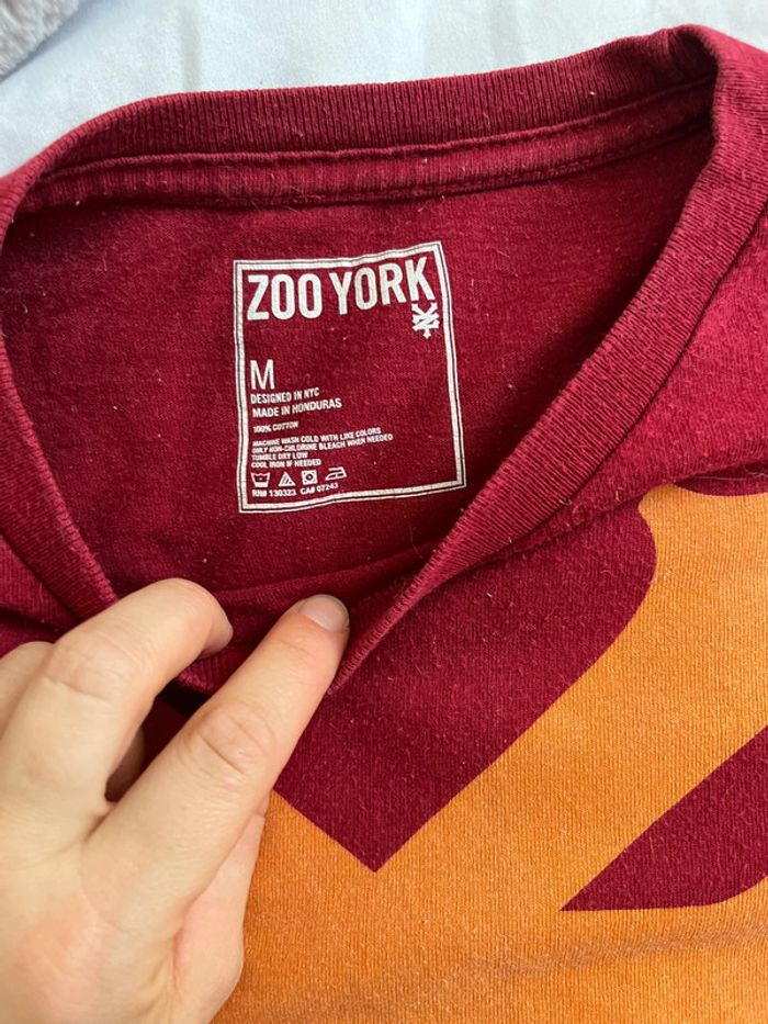 T-shirt zoo York bordeaux homme - photo numéro 2