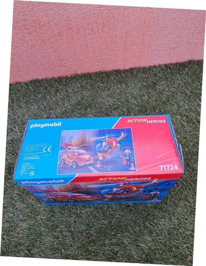 Playmobil 71724 pompier neuf non ouvert avec boîte. - photo numéro 2